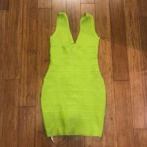 House of CB neon green bandage dress S new w tags